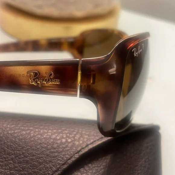 RAY BAN RB 4068 642/57 HAVANA Glass POLARIZED Lenses SUNGLASSES - Picture 2 of 5